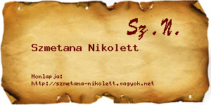 Szmetana Nikolett névjegykártya